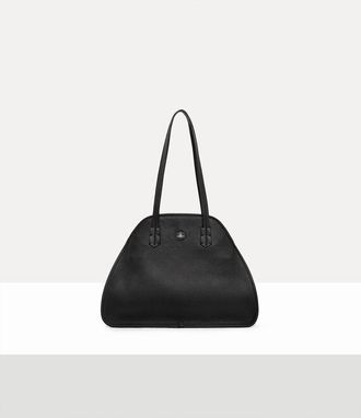 Vivienne Westwood Yasmina Small Handbag Aniline Leather Black-dark-silver