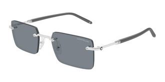 Montblanc MB0482S 002 Mens Sunglasses Silver Size 53