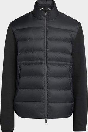 Moncler Men & apos;s Zip-Up Down Knit Combo Jacket