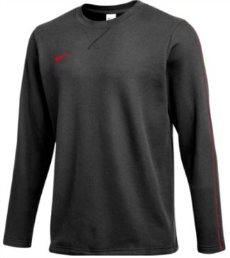 Nike Mens Coaches Crew Top In Black/university Red