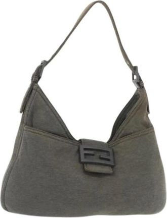 Fendi Pre-owned Shoulder Bags, female, Gray, Size: ONE SIZE Pre-owned Vintage Shoulder Bag