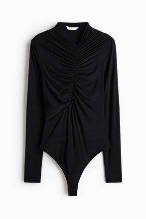 H&M Drapierter Tangabody - Schwarz