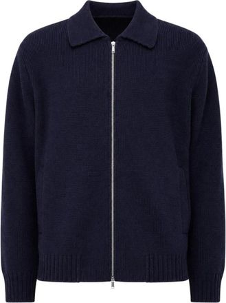 Laneus Boxy Zip Jacket - Heren - Vesten - Blauw - L - Truien & Vesten