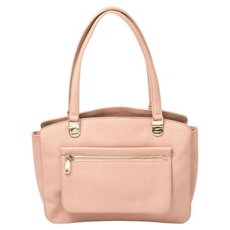 DKNY Dkny Pink Grained Leather Totes Bag
