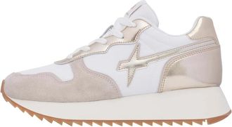 W6YZ Suede and technical fabric sneakers Jet-W. - Dames - Sneakers - Wit - 40 EU - Schoenen