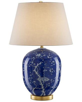 Currey & Company 31In Sakura Blue Table Lamp