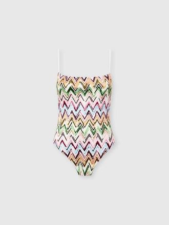 Missoni One-piece Swimsuit In Stretch Viscose With Lace And Zigzag Pattern in Multicoloured at Nordstrom, Size 44 It