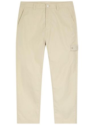 Stone Island Ghost Logo Cotton Trousers - Beige - 36 (W36 / XL)