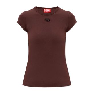Diesel T-Shirts, female, Brown, Size: 2XS T-Angie-OD T-shirt