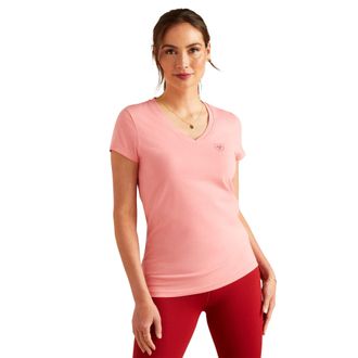 Ariat Womens Petal Font T-Shirt in Flamingo Plume, Size X-Small, by Ariat