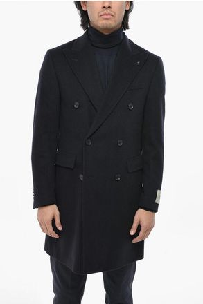 Corneliani CC COLLECTION Cappotto Doppiopetto Foderato in Lana e Cashme taglia 50