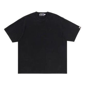 A Bathing Ape Garment Dye One Point Relaxed Fit T-Shirt Black 1M30109306-BLACK