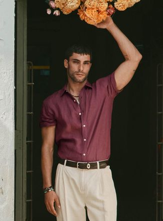 LEYVA Mens Distressed vintage belt