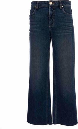 Kut from the Kloth Womens Kelsey High Rise Ankle Flare Jeans In Dark Indigo Wash