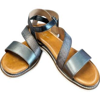 Diba Womens Fiesta Time Sandals - Medium In Metallic Black