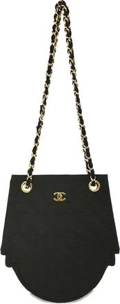 Chanel 1986-1988 quilted canvas shoulder bag - women - Canvas - One Size - Black