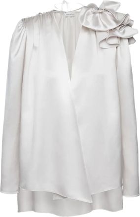 Magda Butrym Blusa con ruches - Bianco