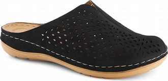 Andrea Womens Comfort Footbed Clog In Black