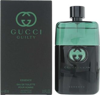 Gucci Mens Guilty Pour Homme Essence Eau de Toilette 90ml Spray for Him - Black - One Size