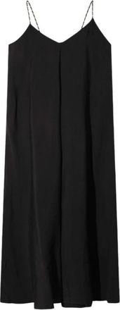 10 Days Flowy Maxi Jurk - Dames - Maxi kleedjes - Zwart - XS - Katoen - Kleedjes
