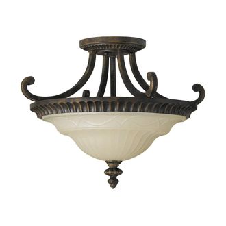 Elstead Lighting L&aacute;mpara de techo cl&aacute;sica con brazos curvados y difusor en crema
