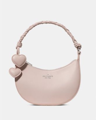 Kate Spade New York Womens Nova Braided Strap Shoulder Bag - Pink Leather - One Size