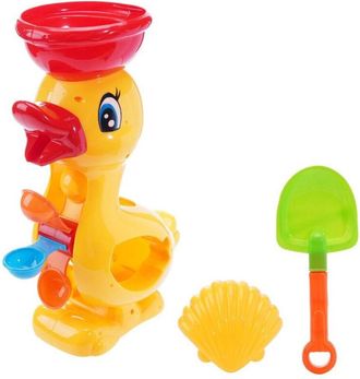 Trade Shop Trade Shop - Set 3pcs Game Beach Sea Con Molino De Forma De Pato Scoop Formina 10x31cm 258253