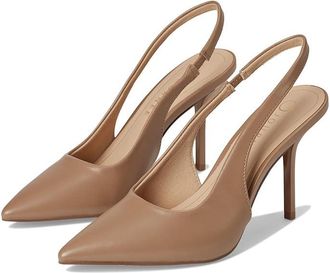 Journee Collection Elenney High Womens Heels Tan PU : 9.5 M, Faux Leather