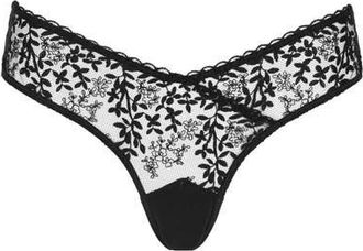 Huit Desir Lace Tanga in Black at Nordstrom, Size X-Large