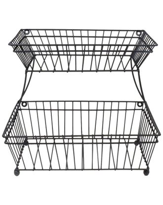 Sorbus 2 Tier Metal Bread Basket