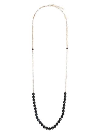 Chanel 2000s bead-embellished long necklace - Black