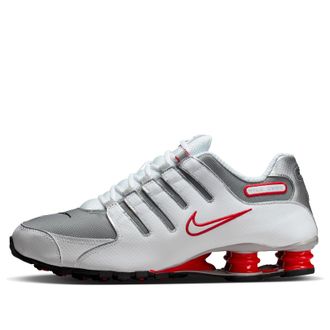 Nike Shox NZ White Sport Red Cool Grey 378341-104