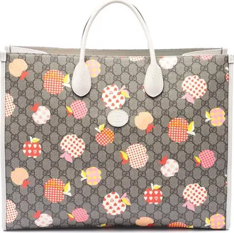 Gucci Pre-owned Gucci Large GG Supreme Les Pommes Apple and Heart Interlocking G Tote Ladies QFNVUL2HSW3TP4H2