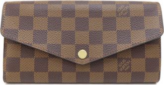 Louis Vuitton Damier Canvas Ebene Damier Canvas Long Wallet (Bi-Fold) (Pre-Owned)