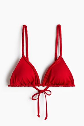 H&M Padded Triangle Bikini Top in Red at Nordstrom, Size X-Small