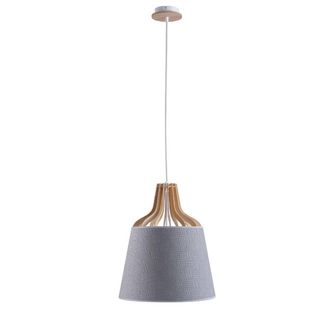 Netlighting Ivone Dome Pendant Ceiling Light Grey 38cm 1x E27