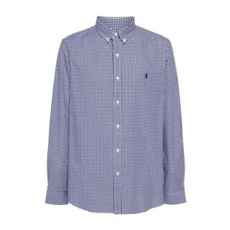 Ralph Lauren Gingham Katoenen Shirt - Heren - Casual Overhemden - Blauw - S - Katoen - Overhemden