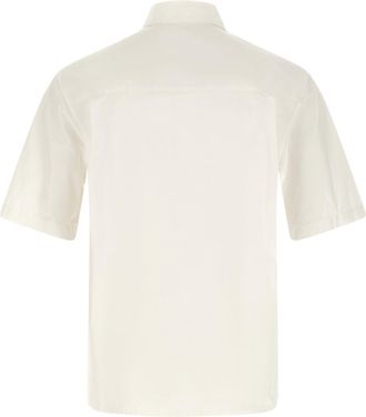 Jil Sander Logo-Embroidered Cotton Poplin Shirt - Cream