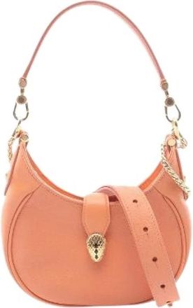 Bulgari Pre-owned Serpenti Ellipse Small 2way Leather Shoulder Bag - Dames - Vintage Schoudertas - Oranje - ONE Size - Leer - Vintage