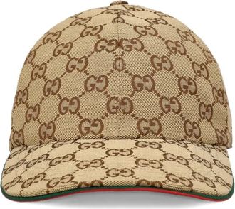 Gucci Caps, female, Brown, Size: M GG Canvas Baseball Cap
