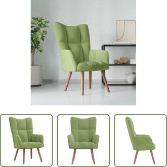 vidaXL Poltrona Relax - Sedia Relax Verde Chiaro in Velluto