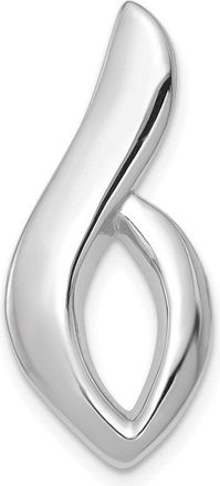 Diamond2Deal 14k White Gold Fits up to 6mm Regular, 8mm Fancy Omega Slide