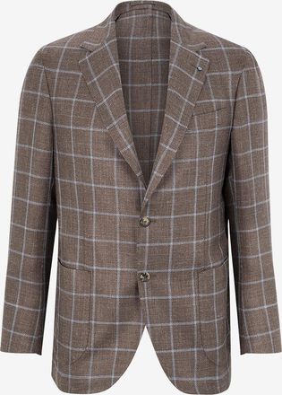 Giampaolo Karierter Blazer aus Schurwolle Gallipoli