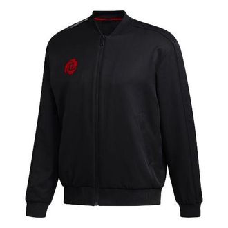 adidas CNY Rose Jkt Back Printing Basketball Sports Jacket Black GH4993