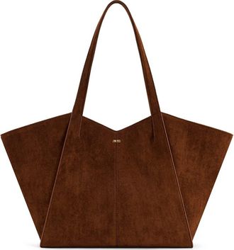 JW PEI Large Kiana Faux Suede Tote in Dark Brown at Nordstrom