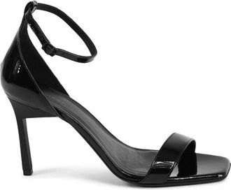 Calvin Klein Black Leather Stiletto Heel Womens Sandals