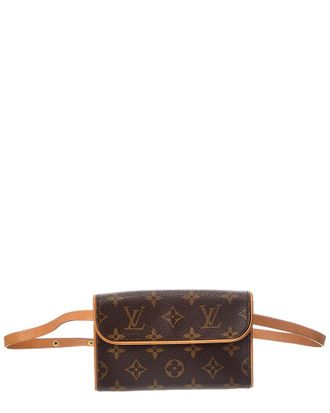 Louis Vuitton Brown Monogram Coated Canvas Pochette Florentine (Authentic Pre-Loved)