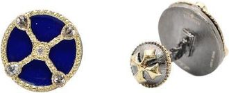 Armenta White Diamond & Sapphire Royal Cuff Links in Blue at Nordstrom
