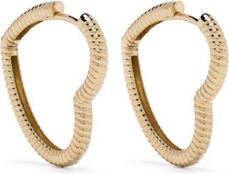 Yvonne Léon 9K Yellow Gold Coeur Heart Hoop Earrings - Womens - 9kt Yellow Gold