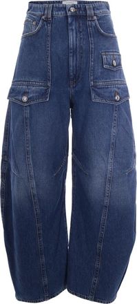 Sportmax Blue Loose Low Rise Jean